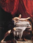 GENTILESCHI, Orazio Joseph and Potiphar's Wife (detail) dsg oil painting on canvas